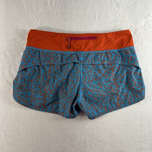 READ RARE Lululemon SeaWheeze Sz 6 Run Speed Shorts 2015 Cheetos Squiggles READ - Picture 3 of 12